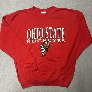 Vintage Ohio State Buckeyes Sweatshirt Mens Large Red Football 90s Brutus